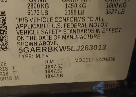 2020 Buick Enclave Fwd Essence from USA, damaged, VIN 5GAERBKW5LJ263013